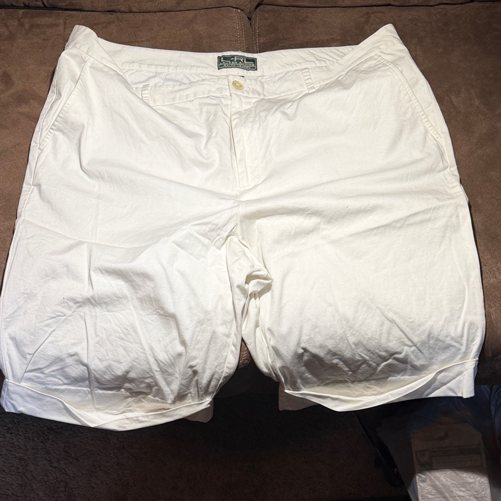 Ralph Lauren White women Flat Front Shorts